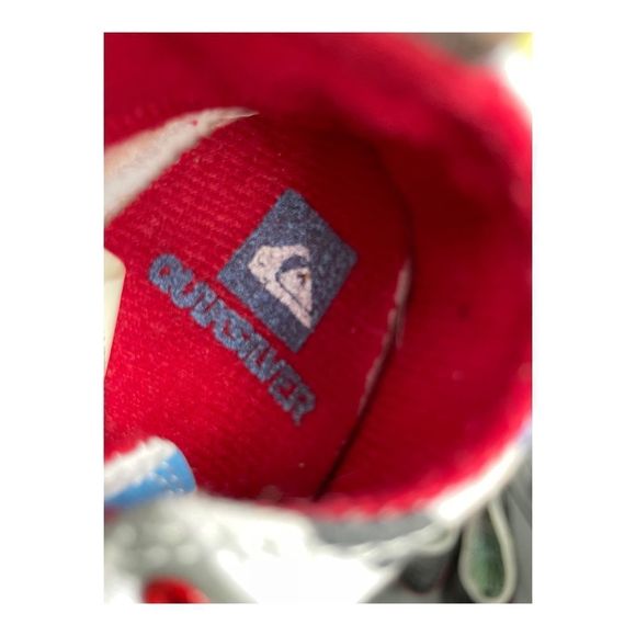 Quicksilver Infant Soft Sole Sneakers Shoes Sz 6-12M Stripes Blue White Grey - Picture 7 of 9